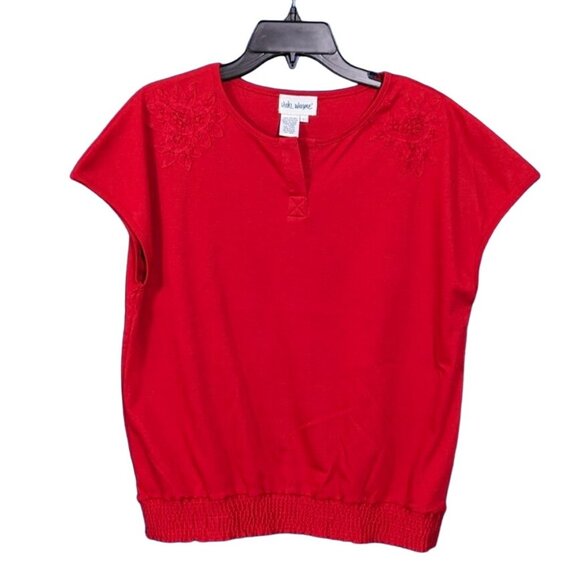 Vicki Wayne Vintage 80's Set of 2‎ Womens Knit Tops Short Sleeve Size Large - Picture 2 of 10